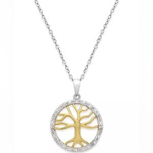 Diamond Family Tree Pendent Necklace